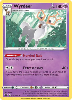 Wyrdeer 069/189 Rare Holo card from Astral Radiance