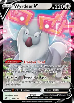 Wyrdeer V 134/189 Rare Holo V card from Astral Radiance