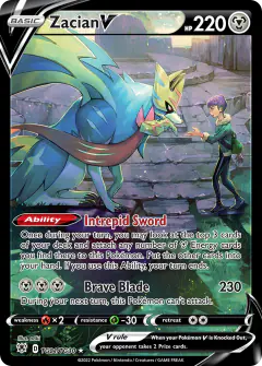Zacian V TG21/TG30 Rare Holo V card from Astral Radiance