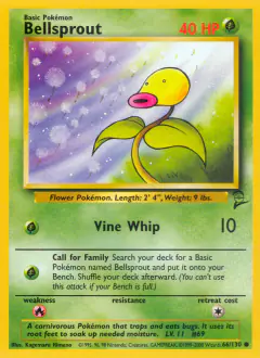 Bellsprout 66/130 Common card from Base Set 2
