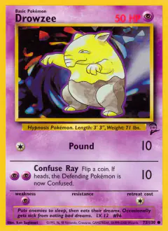 Drowzee 73/130 Common card from Base Set 2