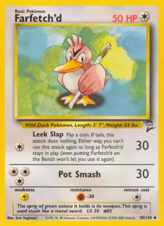 Farfetch'd 40/130 Uncommon card from Base Set 2