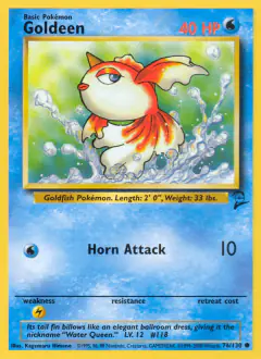 Goldeen 76/130 Common card from Base Set 2