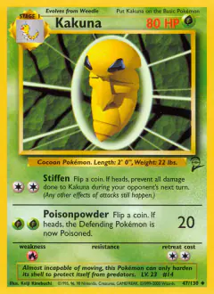 Kakuna 47/130 Uncommon card from Base Set 2