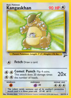 Kangaskhan 26/130 Rare card from Base Set 2
