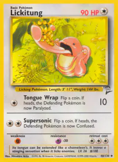 Lickitung 48/130 Uncommon card from Base Set 2
