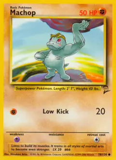 Machop 78/130 Common card from Base Set 2