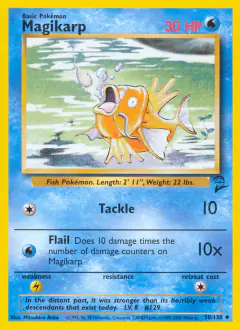 Magikarp 50/130 Uncommon card from Base Set 2