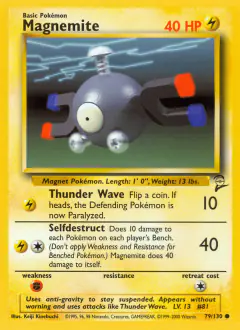 Magnemite 79/130 Common card from Base Set 2