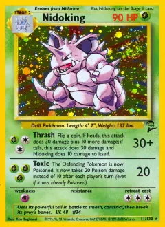 Nidoking 11/130 Rare Holo card from Base Set 2
