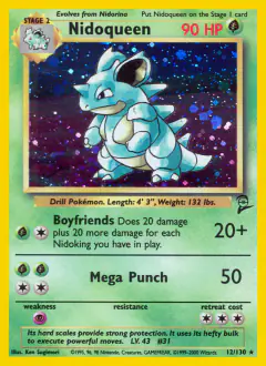Nidoqueen 12/130 Rare Holo card from Base Set 2