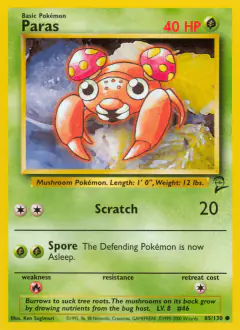 Paras 85/130 Common card from Base Set 2