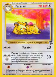 Persian 56/130 Uncommon card from Base Set 2