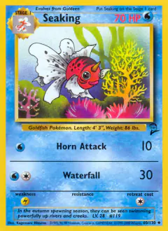 Seaking 60/130 Uncommon card from Base Set 2