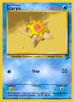 Staryu 95/130 Common card from Base Set 2