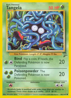 Tangela 96/130 Common card from Base Set 2