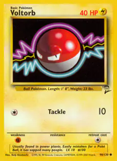 Voltorb 98/130 Common card from Base Set 2