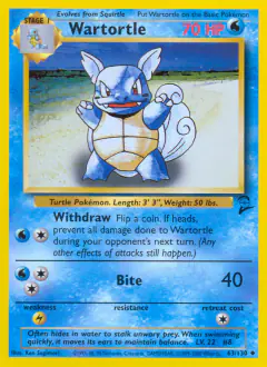 Wartortle 63/130 Uncommon card from Base Set 2