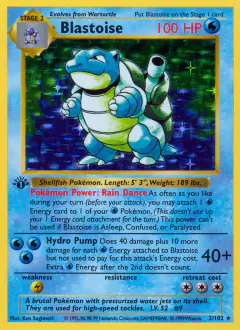Blastoise 2/102 Rare Holo card from Base Set