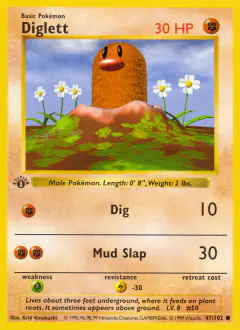 Diglett 47/102 Common card from Base Set