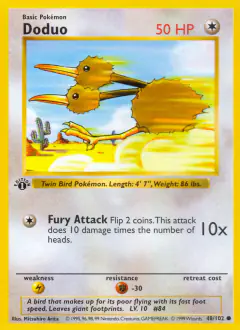 Doduo 48/102 Common card from Base Set