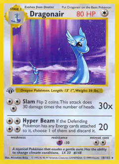 Dragonair 18/102 Rare card from Base Set