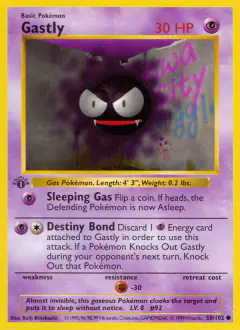 Gastly 50/102 Common card from Base Set