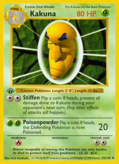 Kakuna 33/102 Uncommon card from Base Set