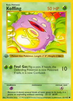 Koffing 51/102 Common card from Base Set