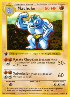 Machoke 34/102 Uncommon card from Base Set