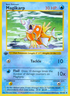 Magikarp 35/102 Uncommon card from Base Set
