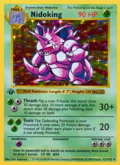 Nidoking 11/102 Rare Holo card from Base Set