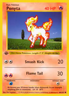 Ponyta 60/102 Common card from Base Set