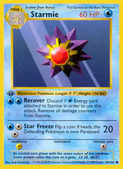Starmie 64/102 Common card from Base Set