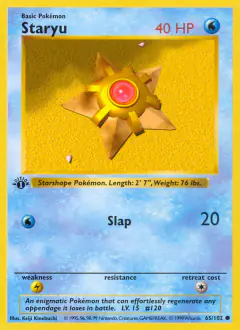 Staryu 65/102 Common card from Base Set