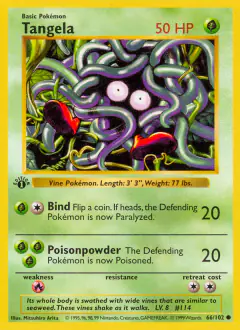 Tangela 66/102 Common card from Base Set