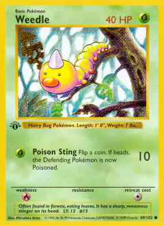 Weedle 69/102 Common card from Base Set