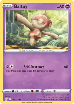 Baltoy 057/163 Common card from Battle Styles