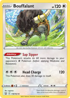 Bouffalant 118/163 Uncommon card from Battle Styles