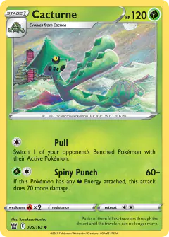 Cacturne 005/163 Uncommon card from Battle Styles