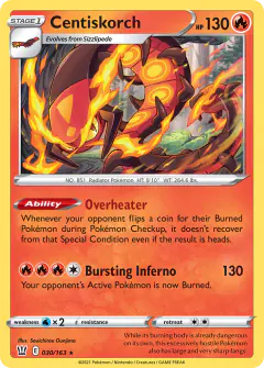 Centiskorch 030/163 Rare card from Battle Styles