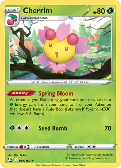 Cherrim 008/163 Rare Holo card from Battle Styles