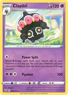 Claydol 058/163 Rare card from Battle Styles