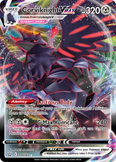 Corviknight VMAX 110/163 Rare Holo VMAX card from Battle Styles