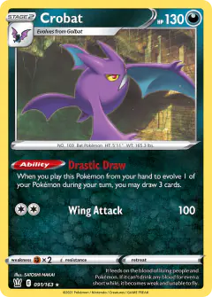 Crobat 091/163 Rare Holo card from Battle Styles