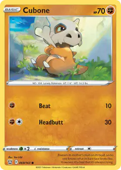 Cubone 069/163 Common card from Battle Styles