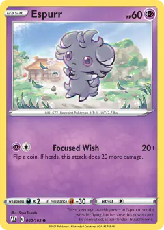 Espurr 060/163 Common card from Battle Styles