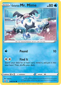 Galarian Mr. Mime 034/163 Common card from Battle Styles
