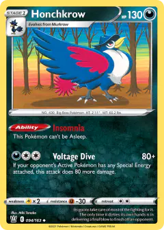Honchkrow 094/163 Uncommon card from Battle Styles