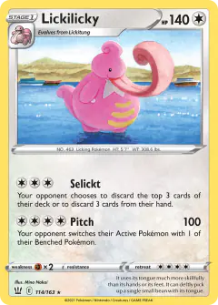 Lickilicky 114/163 Rare card from Battle Styles